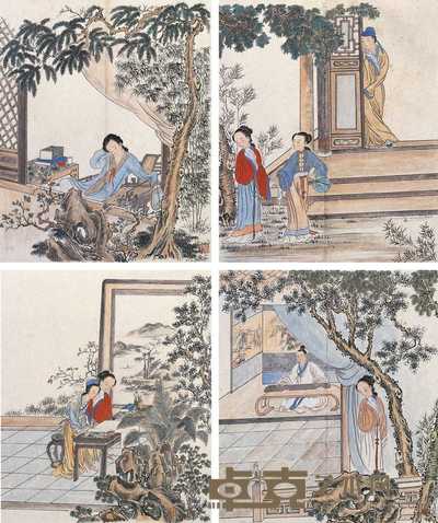 佚名 人物册 册页（十六开） 36×32cm×16